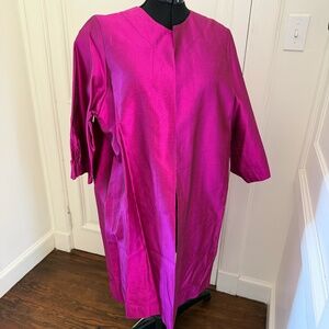 Oscar de la Renta coat in fuchsia